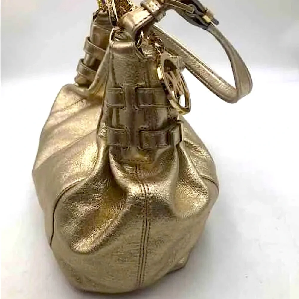 Michael Kors Authentic Glitzy Dazzling Gold Tote Purse Bag with Wallet 🔥🔥 - Picture 3 of 10